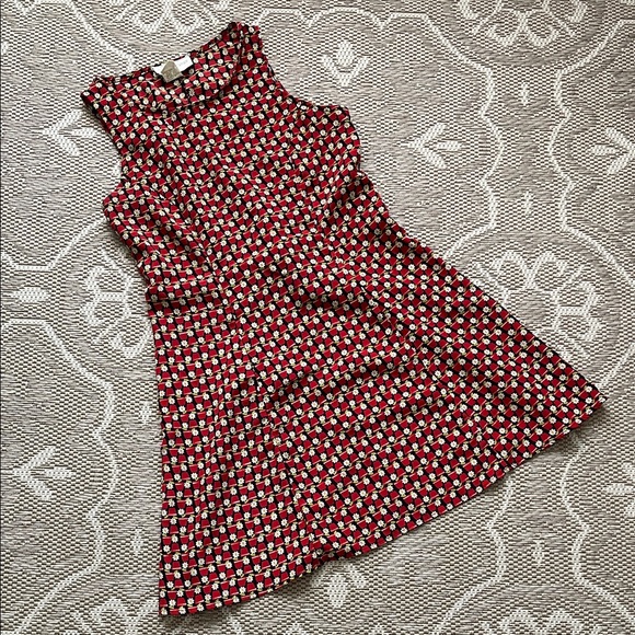 Casual Corner Dresses & Skirts - Vintage Casual Corner Novelty Flower Pot Kitschy Print Corset Tie Dress🪴